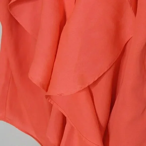 Charlotte Russe Ruffle Front Tank Top Sleeveless Blouse Shirt - Picture 5 of 5